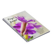 Paarse Flower Art Prayer Journal Notitieboek (Rechterzijde)