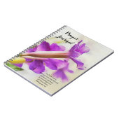 Paarse Flower Art Prayer Journal Notitieboek (Linkerzijde)