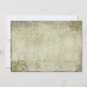 Paarse Flower Bottle Vintage bruiloft uitnodiging (Achterkant)