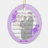 Paarse Flower Custom Round Ornament (Links)