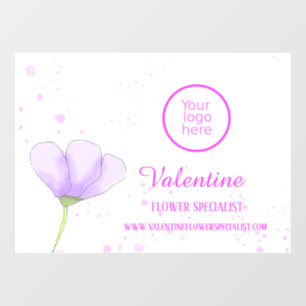 Paarse Flower Pink Splash Flower Specialist Raamsticker