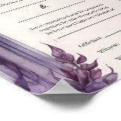 Paarse Foliage Floral Arch Handfasting Certificaat Poster (Hoek)