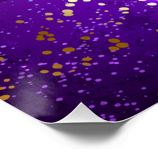 Paarse folie achtergrond met sterren perfect poster (Hoek)