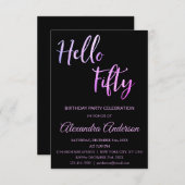 Paarse Folie Hallo Kaart (Voorkant / Achterkant)