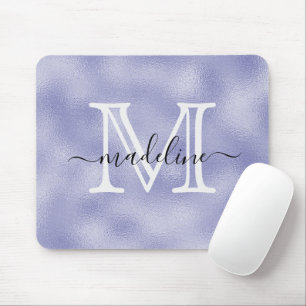 Paarse Folie monogram modern script Muismat