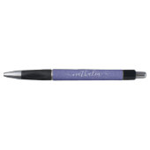 Paarse Folie monogram modern script Pen (Voorkant)