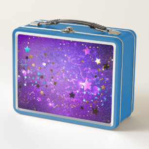 Paarse folieachtergrond met sterren