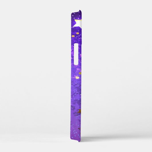 Paarse folieachtergrond met sterren Case-Mate iPhone case (Achterkant / Rechts)