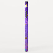 Paarse folieachtergrond met sterren Case-Mate iPhone case (Achterkant/rechts)