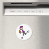 Paarse Footballs speler magneet (Insitu (Vaatwasser))