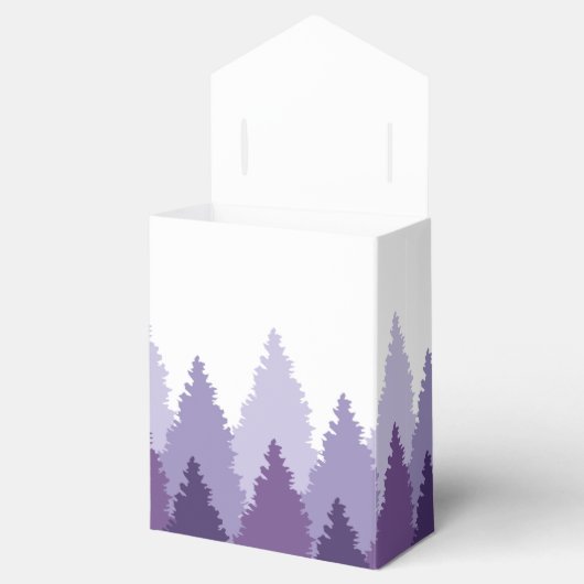 Paarse Forest Range Woodland bruiloft gunst box Bedankdoosjes (Geopend)