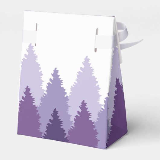 Paarse Forest Range Woodland bruiloft gunst box Bedankdoosjes (Achterkant)