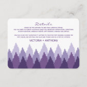 Paarse Forest Range Woodland bruiloft Informatiekaartje (Voorkant)