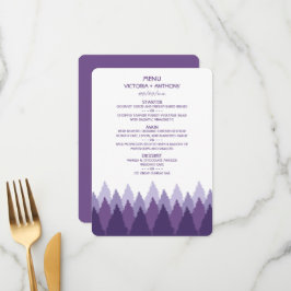 Paarse Forest Range Woodland bruiloft Menu