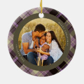 Paarse foto Pset Keramisch Ornament (Achterkant)