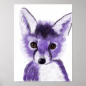 Paarse fox neursery Painting Poster (Voorkant)