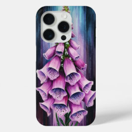 Paarse Foxglove-Waterverf iPhone 15 Pro Case