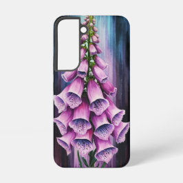 Paarse Foxglove-Waterverf Samsung Galaxy Hoesje