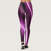Paarse fractal Abstracte achtergrond Leggings (Achterkant)