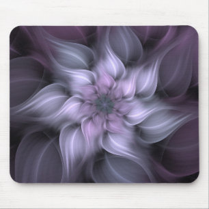 Paarse Fractal Bloem Muismat