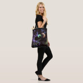 Paarse Fractal Bulb Fantasy Curve Canvas tas (Op model)