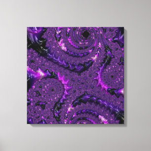 Paarse fractal canvas afdruk