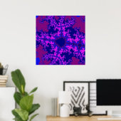 Paarse fractal Splash Poster (Thuiskantoor)