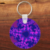 Paarse fractal Splash Sleutelhanger (Voorkant)