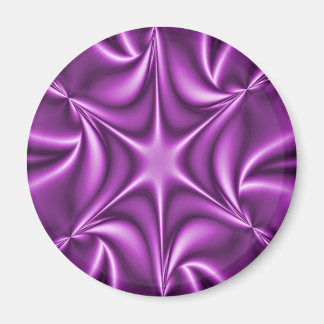 Paarse Fractal Starflower Magneet