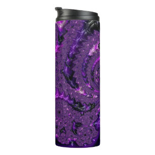 Paarse fractal thermosbeker