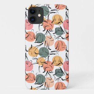 Paarse franjeaap Yoga seamless pattern 13 iPhone 11 Hoesje