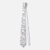 Paarse franjeaap Yoga seamless pattern 16 Stropdas (Voorkant)
