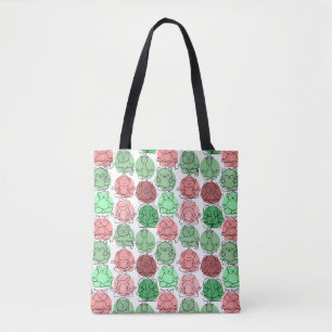 Paarse franjeaap Yoga seamless pattern 18 Draagtas