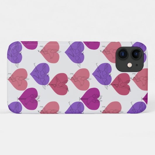 Paarse franjeaap Yoga seamless pattern 1 Case-Mate iPhone Case (Achterkant (horizontaal))