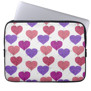 Paarse franjeaap Yoga seamless pattern 1 Laptop Sleeve