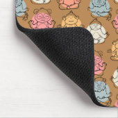 Paarse franjeaap Yoga seamless pattern 43 Muismat (Hoek)