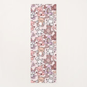 Paarse franjeaap Yoga seamless pattern 48 Yogamat (Voorkant)