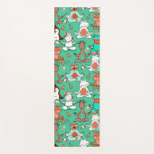 Paarse franjeaap Yoga seamless pattern 53 Yogamat (Voorkant)