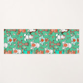 Paarse franjeaap Yoga seamless pattern 53 Yogamat (Voorkant (horizontaal))