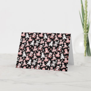 Paarse franjeaap Yoga seamless pattern 55 Kaart