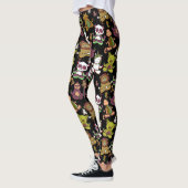 Paarse franjeaap Yoga seamless pattern 57 Leggings (Links)