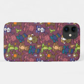 Paarse franjeaap Yoga seamless pattern 64 Case-Mate iPhone Case (Achterkant (horizontaal))