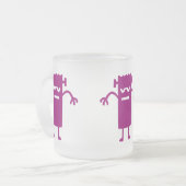 Paarse Frankenstein Halloween Clip Art Coffee Mok (Voorkant links)