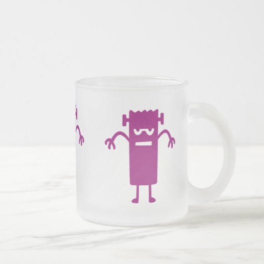 Paarse Frankenstein Halloween Clip Art Coffee Mok (Rechts)