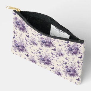 Paarse Franse land toile fleur vlinders Etui