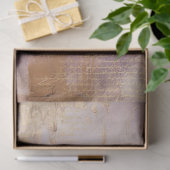 paarse Franse rozen gouden folie barok Tissuepapier (Geschenk)