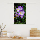 Paarse Freesia Flowers Poster (Keuken)