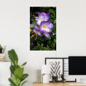 Paarse Freesia Flowers Poster (Thuiskantoor)