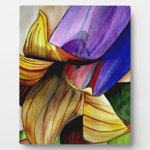 Paarse Fritillary flower original art waterverf Fotoplaat