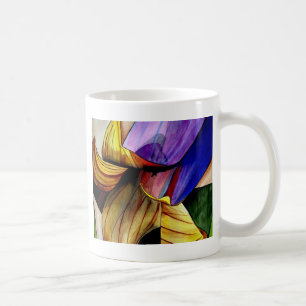 Paarse Fritillary flower original art waterverf Koffiemok